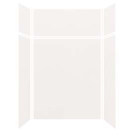 Silhouette 60-in x 36-in x 72/24-in Glue to Wall 3-Piece Transition Shower Wall Kit