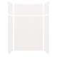 SMSWKX60367224-31 Silhouette 60-in x 36-in x 72/24-in Glue to Wall 6-Piece Transition Shower Wall Kit, White