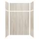 SMSWKX60367224-43 Silhouette 60-in x 36-in x 72/24-in Glue to Wall 6-Piece Transition Shower Wall Kit, Jupiter Stone