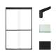 SMFBPT487608C-T-MB Franklin 47-in x 76-in By-Pass Shower Door With 5/16-in Clear Glass And Tyler Handles, Matte Black
