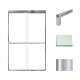 SMFBPT487608C-T-PC Franklin 47-in x 76-in By-Pass Shower Door With 5/16-in Clear Glass And Tyler Handles, Polished Chrome