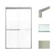 SMFBPT487608F-T-BS Franklin 47-in x 76-in By-Pass Shower Door With 5/16-in Frost Glass And Tyler Handles, Brushed Stainless