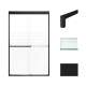 SMFBPT487608F-T-MB Franklin 47-in x 76-in By-Pass Shower Door With 5/16-in Frost Glass And Tyler Handles, Matte Black