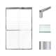 SMFBPT487608F-T-PC Franklin 47-in x 76-in By-Pass Shower Door With 5/16-in Frost Glass And Tyler Handles, Polished Chrome