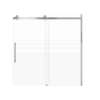 SMMBDT606008F-L-BS-BKD Milan 60-in x 60-in Barn Bathtub Door Opening Left Side With 5/16-in Pattern Frost Glass And Barrington Knurled Double-Sided Handles, Brushed Stainless