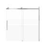 SMMBDT606008F-L-BS-CD Milan 60-in x 60-in Barn Bathtub Door Opening Left Side With 5/16-in Pattern Frost Glass And Contour Double-Sided Handles, Brushed Stainless