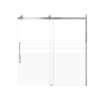 SMMBDT606008F-L-BS-JD Milan 60-in x 60-in Barn Bathtub Door Opening Left Side With 5/16-in Pattern Frost Glass And Juliette Double-Sided Handles, Brushed Stainless