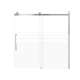 SMMBDT606008F-L-BS-JD Milan 60-in x 60-in Barn Bathtub Door Opening Left Side With 5/16-in Pattern Frost Glass And Juliette Double-Sided Handles, Brushed Stainless