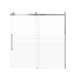 SMMBDT606008F-L-BS-ND Milan 60-in x 60-in Barn Bathtub Door Opening Left Side With 5/16-in Pattern Frost Glass And Nicholson Double-Sided Handles, Brushed Stainless