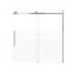 SMMBDT606008F-L-BS-RD Milan 60-in x 60-in Barn Bathtub Door Opening Left Side With 5/16-in Pattern Frost Glass And Royston Double-Sided Handles, Brushed Stainless