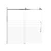 SMMBDT606008F-R-BS-JD Milan 60-in x 60-in Barn Bathtub Door Opening Right Side With 5/16-in Pattern Frost Glass And Juliette Double-Sided Handles, Brushed Stainless