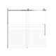 SMMBDT606008F-R-BS-SD Milan 60-in x 60-in Barn Bathtub Door Opening Right Side With 5/16-in Pattern Frost Glass And Sampson Double-Sided Handles, Brushed Stainless