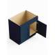 SMSB33-RTA-FR01-NB Framington 33-in x 24-in x 35-in Ready To Assemble Remington Double Door Double Drawer Front Sink Base Cabinet, Navy Blue