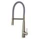 SM3560-LS/GY Bella Semi-Pro 1.8 GPM Single Hole Pull Down Spray Kitchen Faucet With Single Lever Hand And Grey Hose, Luxe Stainless