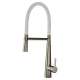 SM3560-LS/WH Bella Semi-Pro 1.8 GPM Single Hole Pull Down Spray Kitchen Faucet With Single Lever Hand And White Hose, Luxe Stainless