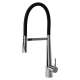 SM3560-PC Bella Semi-Pro 1.8 GPM Single Hole Pull Down Spray Kitchen Faucet With Single Lever Hand And Black Hose, Polished Chrome