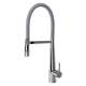 SM3560-PC/GY Bella Semi-Pro 1.8 GPM Single Hole Pull Down Spray Kitchen Faucet With Single Lever Hand And Grey Hose, Polished Chrome