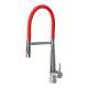 SM3560-PC/RD Bella Semi-Pro 1.8 GPM Single Hole Pull Down Spray Kitchen Faucet With Single Lever Hand And Red Hose, Polished Chrome