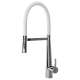 SM3560-PC/WH Bella Semi-Pro 1.8 GPM Single Hole Pull Down Spray Kitchen Faucet With Single Lever Hand And White Hose, Polished Chrome