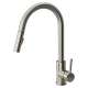 SM3570-LS Zoe 1.8 GPM Single Hole Pull Down Spray Kitchen Faucet With Single Lever Handle, Luxe Stainless