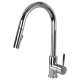 SM3570-PC Zoe 1.8 GPM Single Hole Pull Down Spray Kitchen Faucet With Single Lever Handle, Polished Chrome