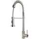 SM3640-LS Cucina Pro 1.8 GPM Single Hole Pull Down Spray Kitchen Faucet With Single Lever Handle, Luxe Stainless