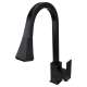 SM3650-MB Kala 1.8 GPM Single Hole Pull Down Spray Kitchen Faucet With Single Lever Handle, Matte Black