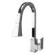 SM3650-PC Kala 1.8 GPM Single Hole Pull Down Spray Kitchen Faucet With Single Lever Handle, Polished Chrome
