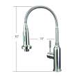 SM3680-BS Single Hole Dual Function Pull Out Spray High Arc Laundry Faucet With Single Lever Handle And Articulating Arm, Brushed stainless