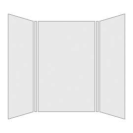 SMBWK603696-M BelAir 60-In X 36-In X 96-In Glue To Wall 3-Piece Shower Wall Kit