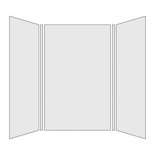SMBWK603696-M BelAir 60-In X 36-In X 96-In Glue To Wall 3-Piece Shower Wall Kit