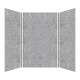 SMBWK603696-73 BelAir 60-In X 36-In X 96-In Glue To Wall 3-Piece Shower Wall Kit, Fossil
