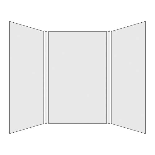 SMBWK604896-M BelAir 60-In X 48-In X 96-In Glue To Wall 3-Piece Shower Wall Kit