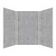 SMBWK604896-73 BelAir 60-In X 48-In X 96-In Glue To Wall 3-Piece Shower Wall Kit, Fossil