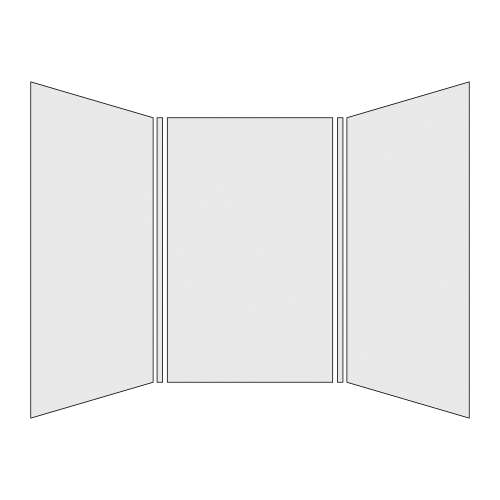SMBWK606096-M BelAir 60-In X 60-In X 96-In Glue To Wall 3-Piece Shower Wall Kit