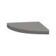 SMCCS1515-40 15-in x 15-in x 3-in Solid Surface Curved Corner Shower Seat, Dark Grey