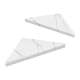 SMCSB99PR-72 9-in x 9-in x 1-in Solid Surface Corner Shelf With Brackets (Set of 2), Life Tree