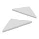 SMCSB99PR-PW11 9-in x 9-in x 1-in Solid Surface Corner Shelf With Brackets (Set of 2), Pure White