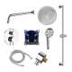 SMFTRHK1610-2-PC FlowStat Two Function Round ADA Thermostatic With Nine Function Hand Shower on Bar Set, Polished Chrome