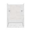 Samuel Mueller Luxura 36-in x 60-in x 75-in Solid Surface Alcove Shower Kit in White Carrara