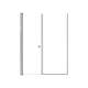 SMLSDF537006C-BS Lydia 53-in x 70-in Pivot Shower Door And Fixed Panel With 1/4-in Clear Glass And Double-Sided Knob Handles, Brushed Stainless