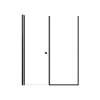 SMLSDF557006C-MB Lydia 55-in x 70-in Pivot Shower Door And Fixed Panel With 1/4-in Clear Glass And Double-Sided Knob Handles, Matte Black