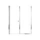 SMLSDF557006C-PC Lydia 55-in x 70-in Pivot Shower Door And Fixed Panel With 1/4-in Clear Glass And Double-Sided Knob Handles, Polished Chrome