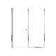 SMLSDF587006C-PC Lydia 58-in x 70-in Pivot Shower Door And Fixed Panel With 1/4-in Clear Glass And Double-Sided Knob Handles, Polished Chrome