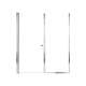 SMLSDF597006C-PC Lydia 59-in x 70-in Pivot Shower Door And Fixed Panel With 1/4-in Clear Glass And Double-Sided Knob Handles, Polished Chrome
