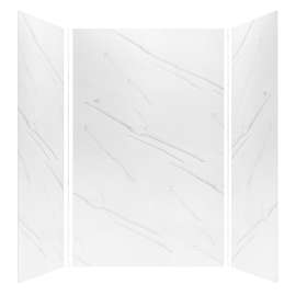 SMLWK604896-181 Luxura 60-in x 48-in x 96-in Glue to Wall 3-Piece Shower Wall Kit, Misty River