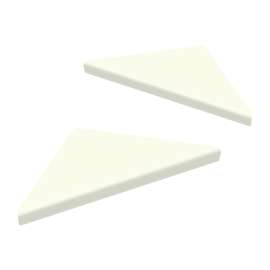 SMCSB99PR-02 9-in x 9-in x 1-in Solid Surface Corner Shelf With Brackets (Set of 2), Cameo/Biscuit