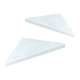 SMCSB99PR-180 9-in x 9-in x 1-in Solid Surface Corner Shelf With Brackets (Set of 2), Palladium White