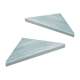 SMCSB99PR-186 9-in x 9-in x 1-in Solid Surface Corner Shelf With Brackets (Set of 2), Iceberg Grey