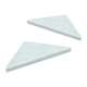 SMCSB99PR-190 9-in x 9-in x 1-in Solid Surface Corner Shelf With Brackets (Set of 2), Bellagio
